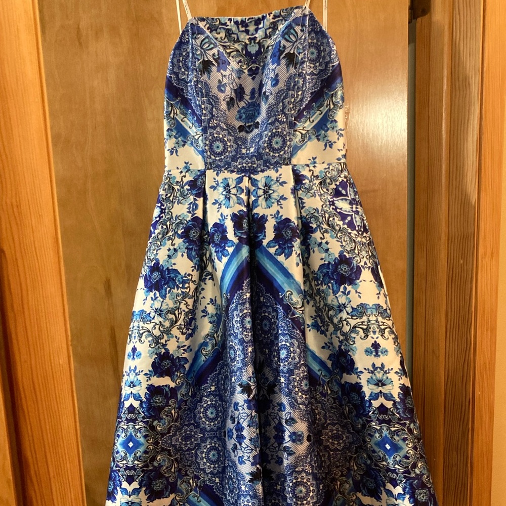 Speechless Royal Blue & White Formal Dress